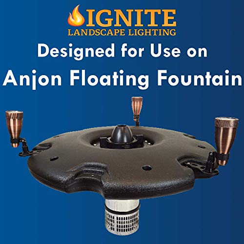 Ignite Landscape Lighting (3) 1-Watt Brass Mini Led Spotlight Package With 12-Watt Transformer For Landscape Lighting, Ponds, And Water Features - 3X1Wfkit100 #TOP2