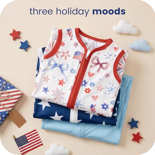 Image of Baby Sleep Sack 0.5 TOG, Lightweight Breathable Wearable Blanket with Zipper, 0-3-6-12-24M-4T, 3-Pack