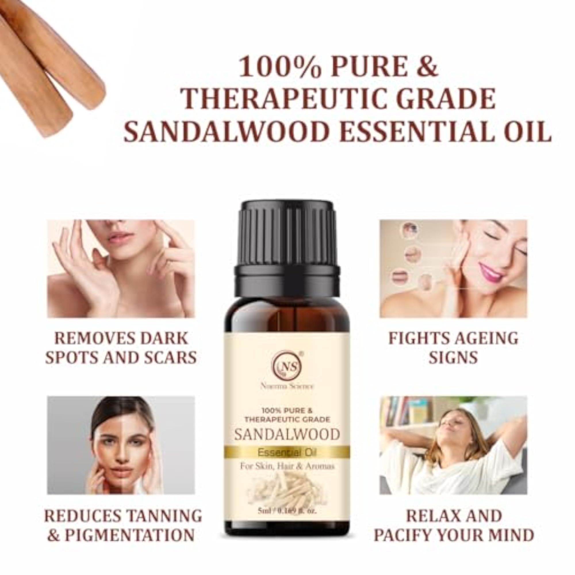 Sandalwood Essential Oil, 5ml