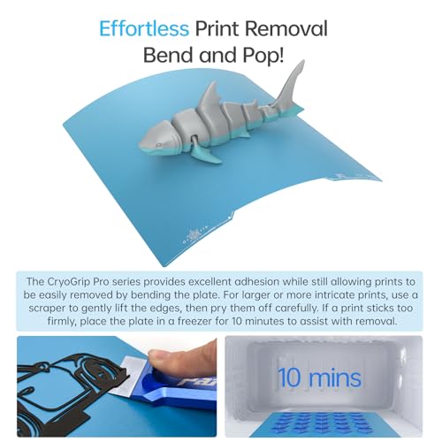 Image of BIQU CryoGrip Pro Frostbite Build Plate for Voron 350 3D Printer | Cold Plate, Room Temperature Printing, Double-Sided Textured Sheet, 356 x 356mm, 1 Piece