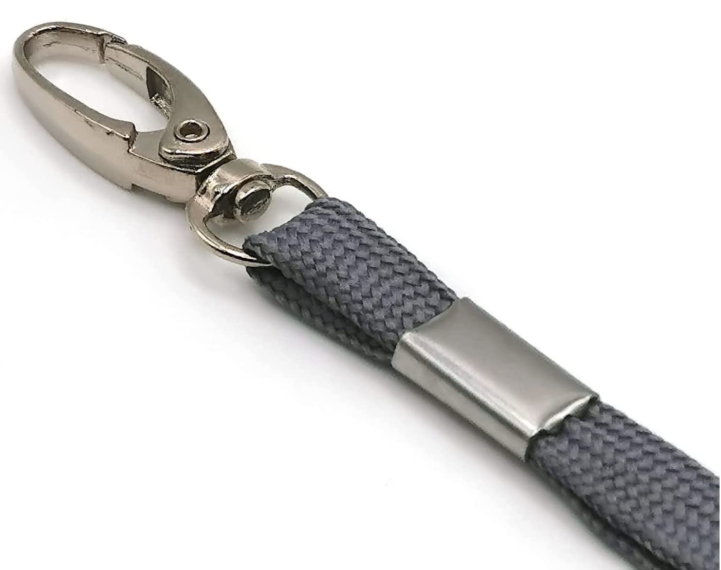 ID Card IT Lanyard Neck Strap ID Card Pass Badge Holder Neck Strap Safety Breakaway x 10 (Grey Metal Clip) - Image 4