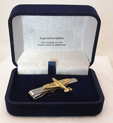 Pinza de corbata Spitfire chapada en oro que evita corbatas torcidas con estilo 2