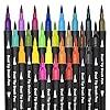 Dual Brush Marker Pens,24 Colored Markers,Fine Point and Brush Tip for Kids Adult Coloring Books Bullet Journals Planners,Note Taking Coloring Writing - Image 5