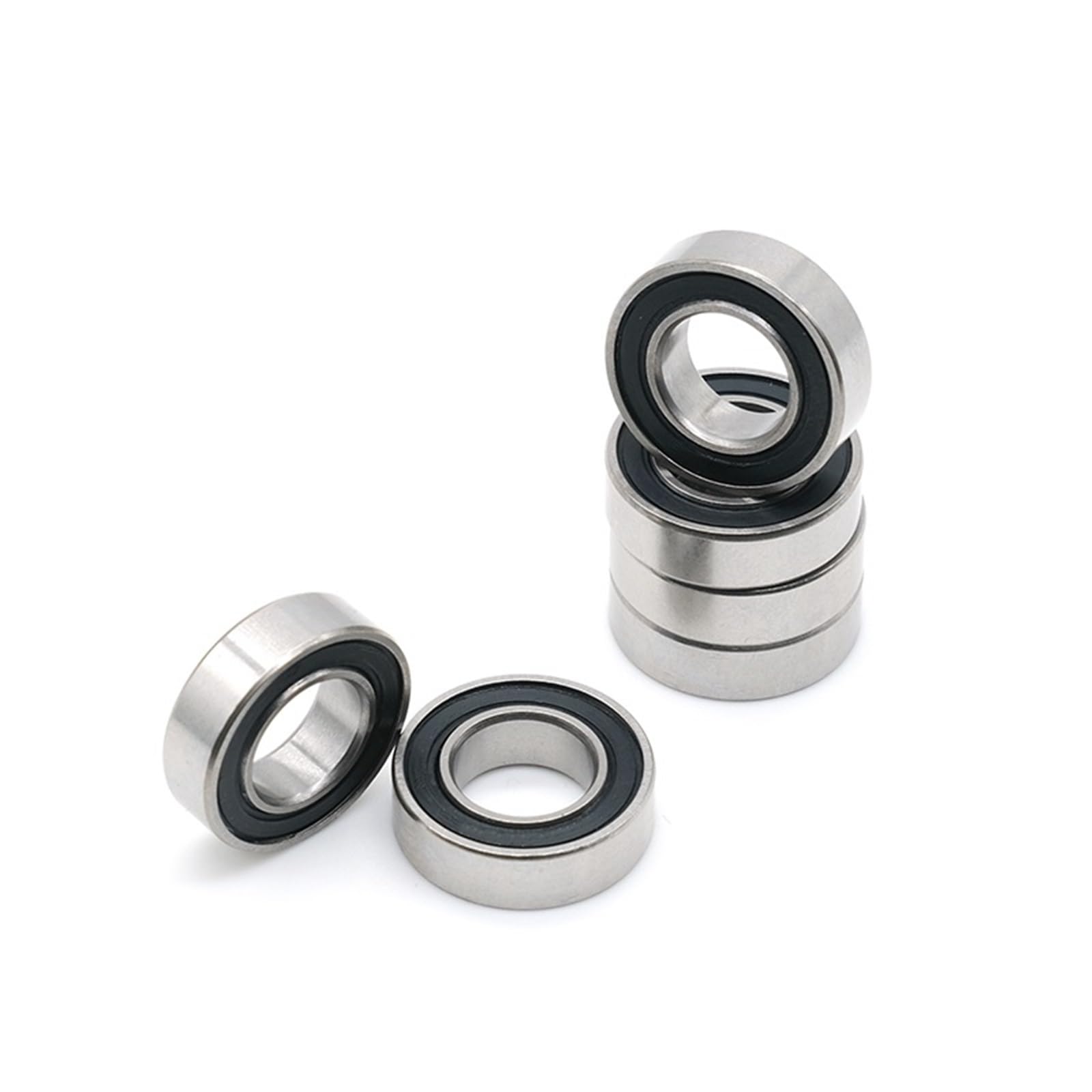 Eje de rodamiento de bolas de ranura profunda sellado con caucho S607-2RS (7 x 19 x 6 mm, 5 unidades)