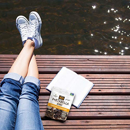 Giorgio Savory Wild Vegan Portabella Mushroom Jerky | Gluten Free & Non-Gmo | Roasted Garlic & Black Pepper, 2 Ounce #TOP3