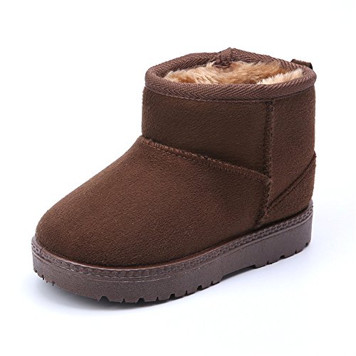 MK MATT KEELY Winter Boots Boys Girls Soft Warm Shoes Toddler Snow Boots Brown 6 Toddler
