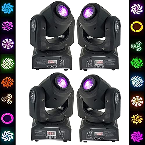 Jeu de lumiere pack de 4 lyres lmh spot7 dmx pa dj sono led bar club discotheque