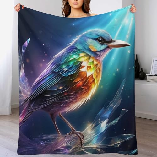 Couverture de canapé oiseau mignon couvre-lit flannel 150x200cm