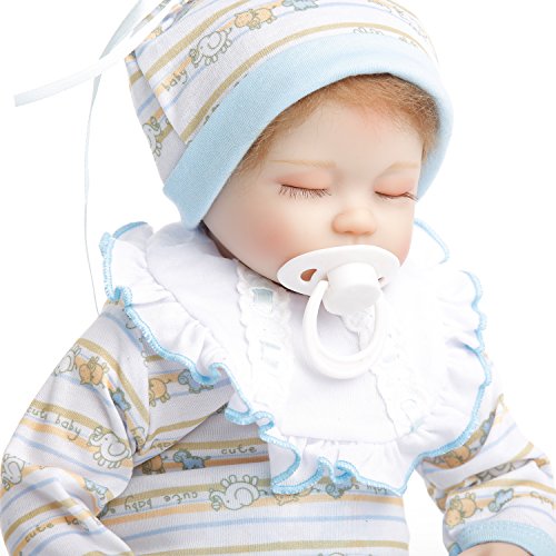 Sanydoll Reborn Baby Doll Soft Silicone Vinyl 18 Inch 45 Cm Lovely Lifelike Cute Baby Boy Girl Toy Sleep Doll #TOP4