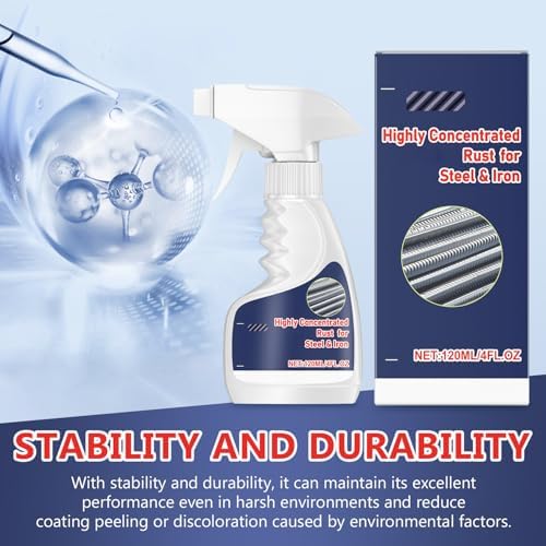 DZCKTFYGRT 2Pcs Meigline Rust Remover, Highly Concentrated Rust Remover for Metal, Rust Remover Heavy Duty for Tools, Automotive Parts, Stainless Steel, Fast Acting Rust - 1