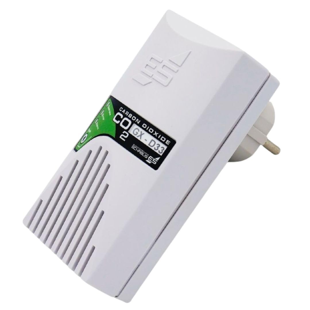 Schabus 300257 CO2 (Kohlensäure) Warngerät, netzbetriebes Plug-in Steckdosengerät (230V) speziell für Teeküchen in Büros, den denen CO2-Flaschen für Wassersprudler aufgestellt sind
