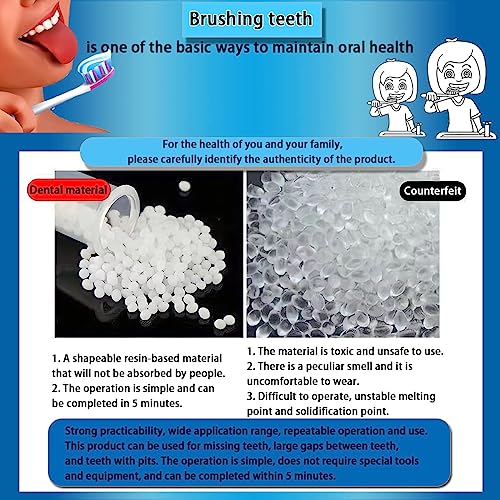 Image of Tooth Repair Kit, Temporary Fake Teeth Replacement Kit for Temporary Restoration of Missing & Broken Teeth Replacement Dentures, DIY Heat Fit Beads. 【30Ml -1 Bottle】 (30Ml -4 Bottle New)