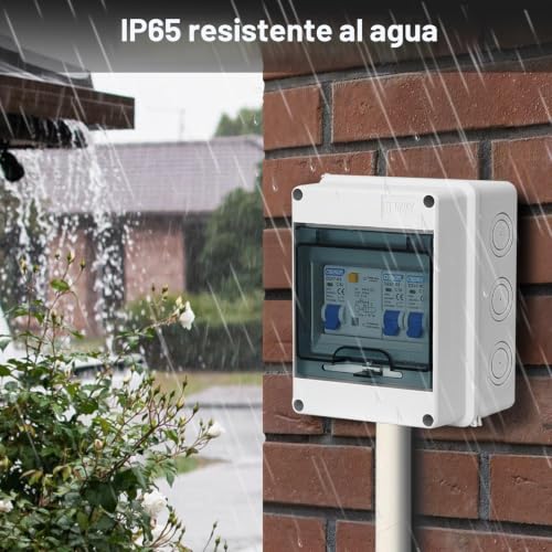 Miniatura 4 de Chengpi Caja De Fusibles, Ip65, Distribuidor Pequeño, Caja De Distribución Para Casa Oficina Centro Comercial, Disyuntor De 40 A, Interruptor De Aire 10 A 16 A 5 Módulos