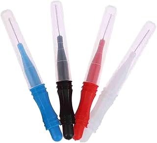 Eyebrow Brush,80PCS Micro Eyebrow Brushes,Multifunctional Micro Spooly Lash Mascara Comb,Mascara Brush Tool,Durable Micro Eyebrow Brush With Cap for Women(Blue,Red,Black,White (20 Each))