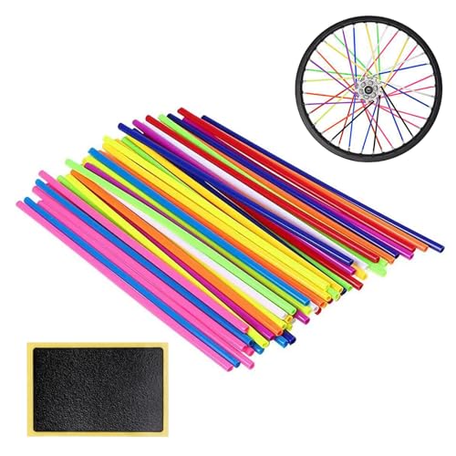 Fundas de Radios Universales Cubre, Cubierta de Radios, 72 Piezas Envolturas de Radios de Llanta, Cubiertas de radios de bicicleta Decoración, Fundas de Radios Demotocicletas (Color aleatorio)