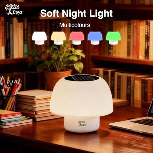 Image of Epyz Solar Table Lamp Rechargeable Outdoor Solar Lamps for Patio Waterproof, Dimmable Warm White and RGB LED Patio Lamp for Outside Terrace (Pack of 2)