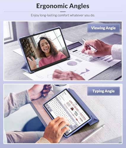 Image of MoKo Case for Samsung Galaxy Tab A11+ Plus 11 inch 2025, Grey Purple