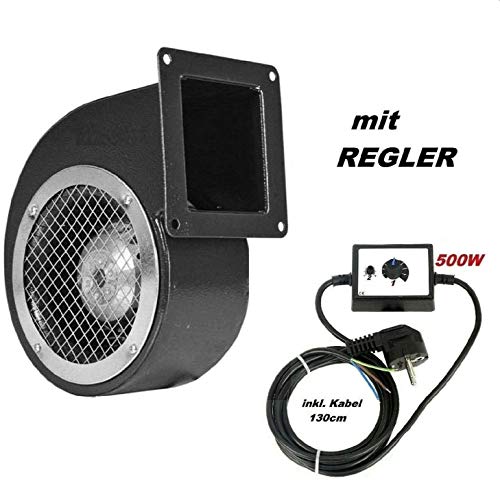 Preisvergleich Produktbild Uzman-Versand DRS120 Lüfter, und 500Watt Drehzahlregler Druckgebläse Kesselgebläse Kühlung Kessellüfter Motor Ventilator Industriegebläse Druckventilator Kühlungsventilator Heizungsgebläse