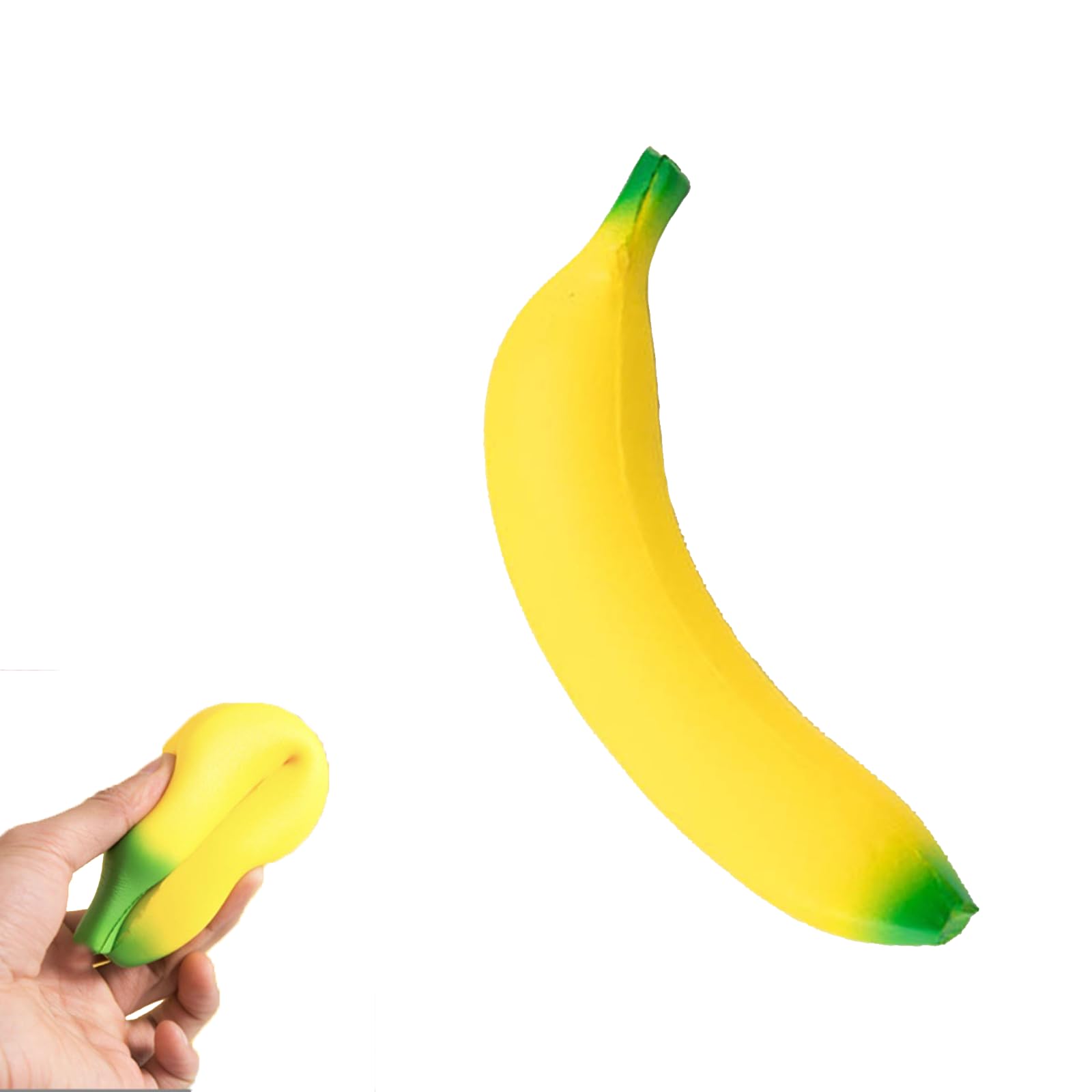 Banana Squeeze Fidget Toy,18cm Banana Squishy,Soft Stretchy Squishy Bananas,Portables and Lightweight Stress Relief Gadget,for Adults Anxiety Relief School Office Travel Party Favors Gifts