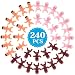 Mini Plastic Babies, Selizo 240pcs Tiny Baby Dolls in Ice Cube Small King Cake Babies for My Water Broke Baby Shower Game (3 Colors)