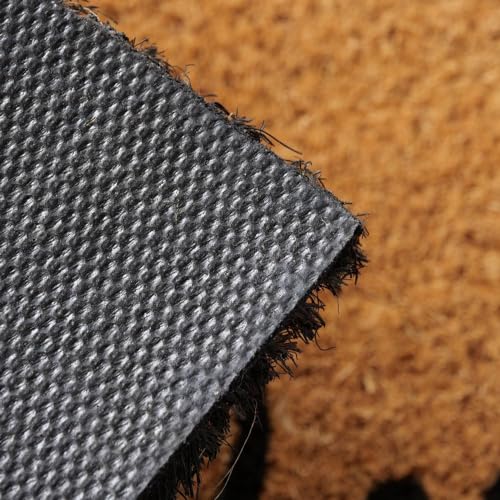 BOLTZE Fußmatte Welcome PAW Natur schwarz Schrift mit Pfotenabdruck Kokos PVC 60x40cm
