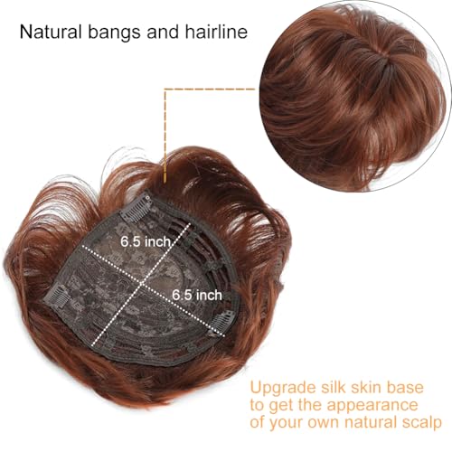 Image of PORSMEER Hair Toppers for Women Short Pixie Cut Pieces for Women with Thinning (Auburn)