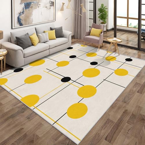 Tapis de salon lavable et antidérapant résistant aux taches 140x200
