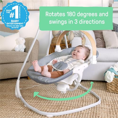 Image of Ingenuity SimpleComfort Portable Baby Swing, Newborn to 9 Months, Parker