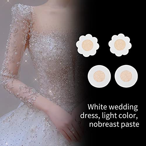 Witroman APP-100622-B09X9V5SQN 40 Pieces Nipple Covers Disposable Nipple Pasties Nipple Petals  thumb #6
