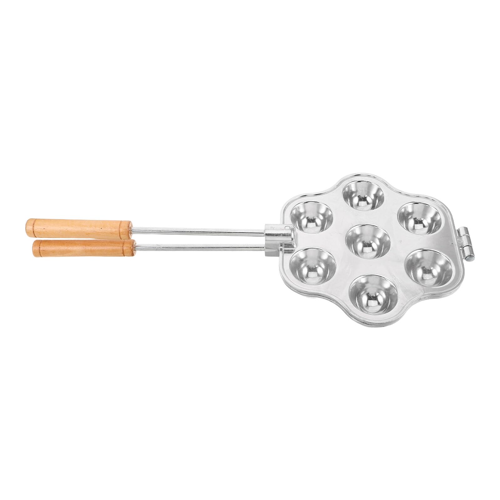 BESTYASH Molde para Tartaletas Mini Cavidades con Mango de Madera Molde Reutilizable para Tartas Cupcakes y Pudines Sartén Pequeña para Hornear Panecillos y Postres