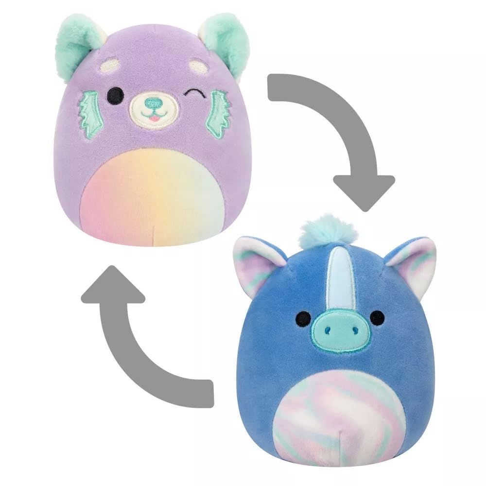 Squishmallows SQFP00174B, 5 inch Flip-A-Mallows Kellytoy Pluch (One at Random), Pink, 12.5 cm - Image 2