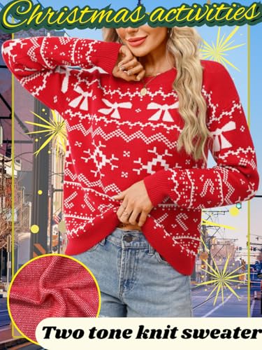 Christmas Sweater for Women, Funny Pixel Crewneck Holiday Outfits - Image 5