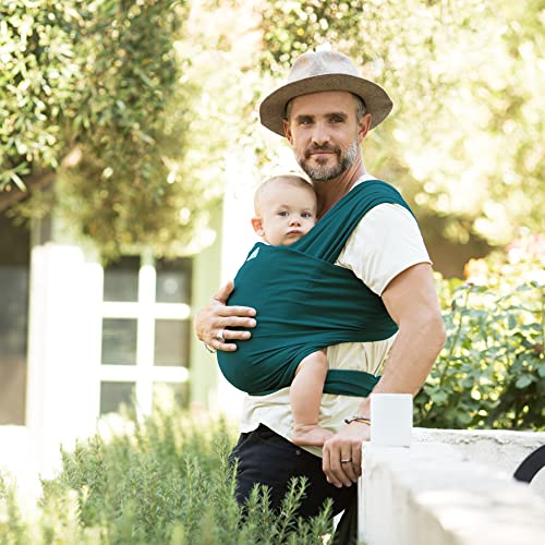 Image of Moby Baby Wrap Carrier Classic for Newborns to Toddlers (8-33lbs), Infant Sling Carrier, Lightweight & Hands Free Design, Adjustable for All Body Types (Pacific)
