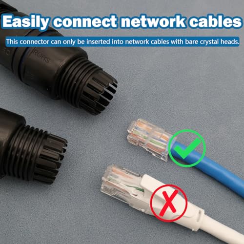 CTRICALVER RJ 45 Waterproof Connector, Shielded Network Extender for CAT.6E/CAT.6/CAT.5E/CAT.5 - Image 3