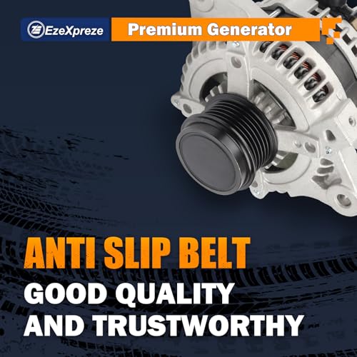 Image of Ezexpreze Alternator 11385N Replacement for 1.8L L4 Toyota Corolla 2009-2011, Matrix 09-10, Pontiac Vibe 09-10, Scion xD 08-14, 6-Groove Clutch Pulley OE#11385, 12897, 270600T040, 0986CR6103, AL3370X