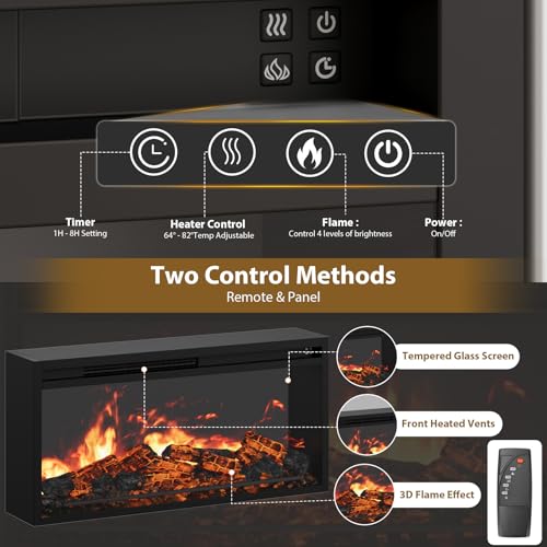 Electric Fireplace TV Stand Modern
