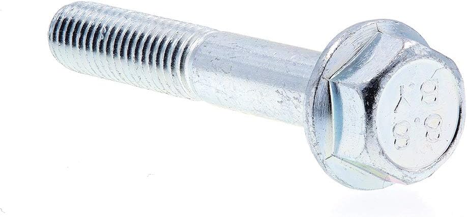 Prime-Line 9089544 Flange Bolts, Class 8.8 Metric, M8-1.25 X 50MM, Zinc Plated Steel (10 Pack)