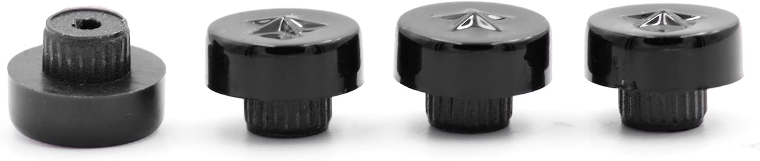 RTRHINOTUNING 50pcs Wheel Rim Rivets for 7.2mm/0.28in Hole Replacement Wheel Lip Rivets Nuts ABS Plastic Black Wheel Rim Lip Rivets Nuts Replacement Rivets Universal