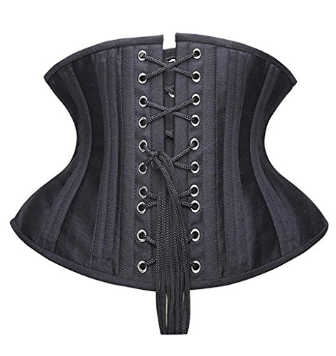 SHAPERX Women's Heavy Duty Corset Double Steel Boned Waist Trainer Corsets Underbust Body Shaper3
