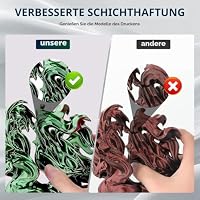 ERYONE Silk PLA Filament 1.75 mm, 3D Drucker Filament PLA Silk,+/- 0.03 mm,Seidiges Mehrfarbiges PLA-Filament,1 kg/Spule,Dual Seiden PLA，Rote& Grüne – Ansicht 5