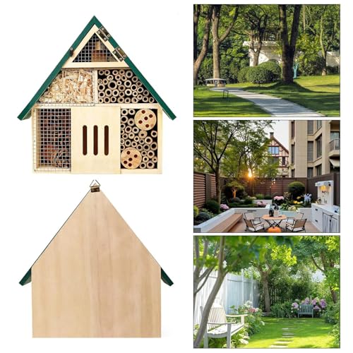 Maison à insectes de jardin en bois naturel haut de gamme - 6