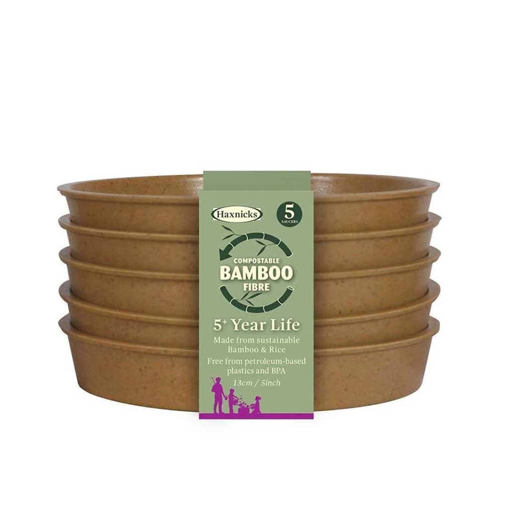 Haxnicks Pot110201 - Macetas De Fibra De Bambú Sostenibles Para