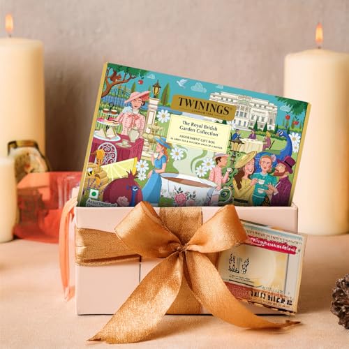 Image of Twinings Assorted Teabags - The Royal British Garden Collection Gift Set, 36 Pcs, 6 Flavors Elegant Gift Box, Green Tea, Chamomile & More, Premium Green & Herbal Tea Variety Pack