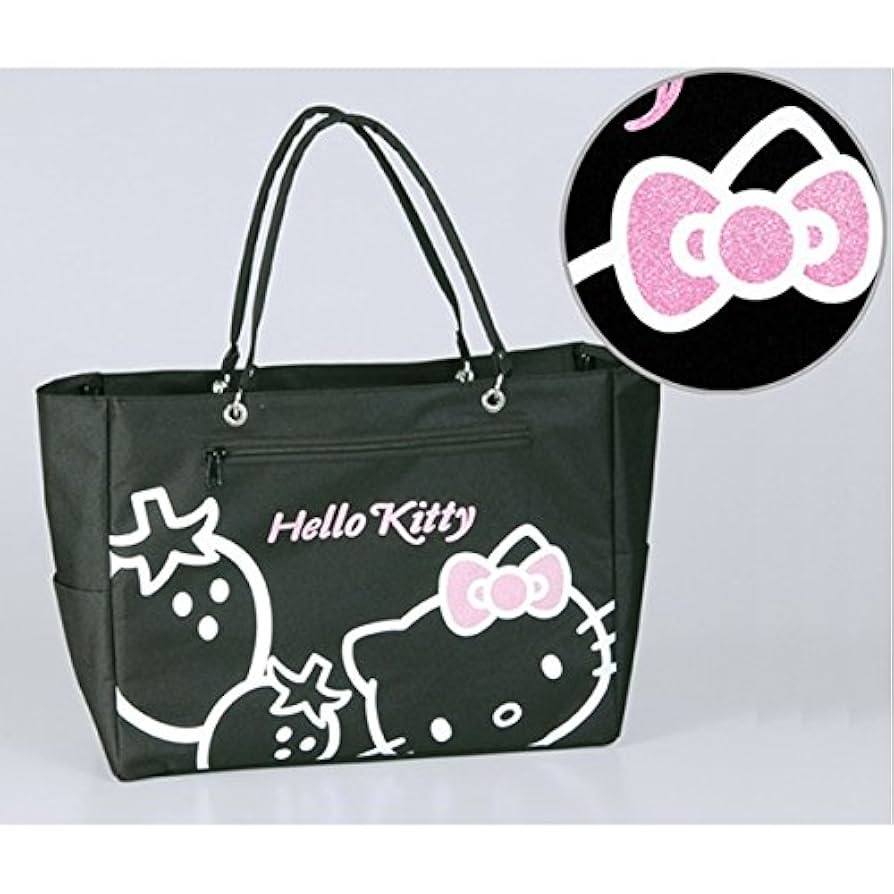 Amazon.co.jp: ハローキティストロベリートートバッグ ブラック