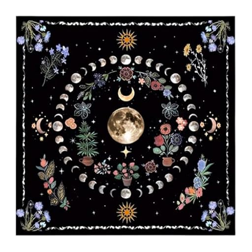 Tapete de adivinación, mantel de altar para practicar cartomancia y péndulo esotérico (B, 75 x 75 cm) | Ya disponible en tu tienda friki favorita! En mundofriki.es!