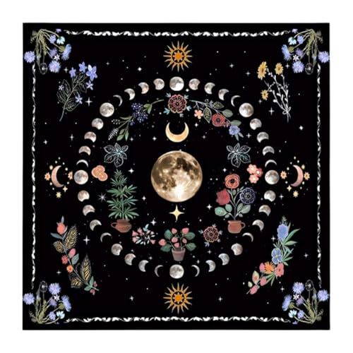 Altar Zubehör-Wahrsagematte, Altartuch zum Üben von Kartenlegen und esoterischen Pendeln (B, 75 * 75 cm)