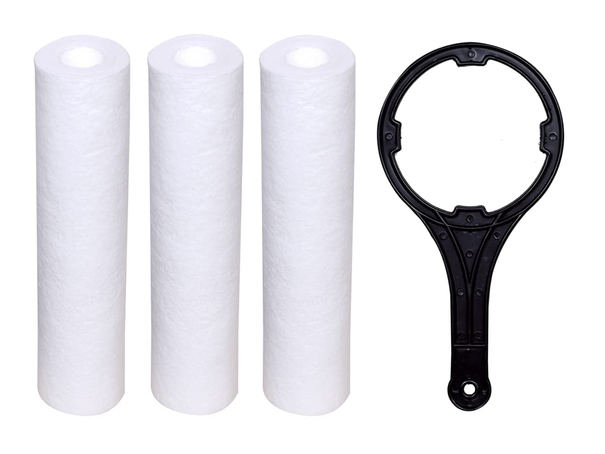 Ozat Pure Water 10" Sediment Filter 5 Micron Cartridge Candle | Wound Filter Cartridge to Fit Most Standard Filter Housings | 4-Pics