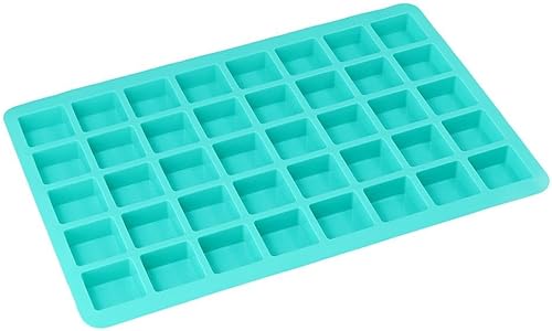 Miniatura 4 de Uniquer Paquete de 2 moldes cuadrados de caramelo de silicona, moldes de caramelo de trufas de chocolate de 40 cavidades para gomitas, gelatina,