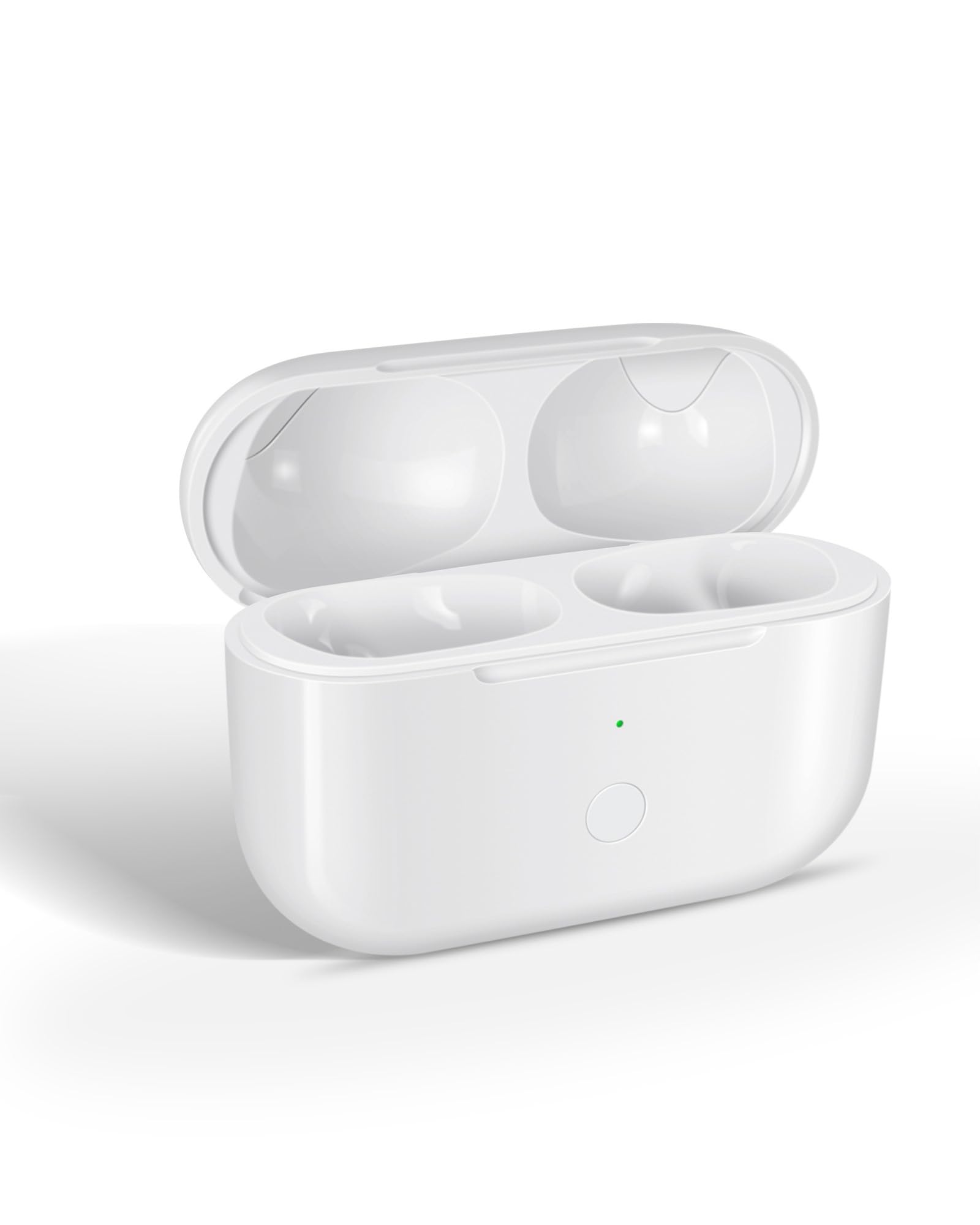 Charging Case Replacement for AirPods Pro 1st &amp; 2nd Generation - Wireless Charger Case with Bluetooth Pairing Sync Button (Earbuds Not Included) - Light White