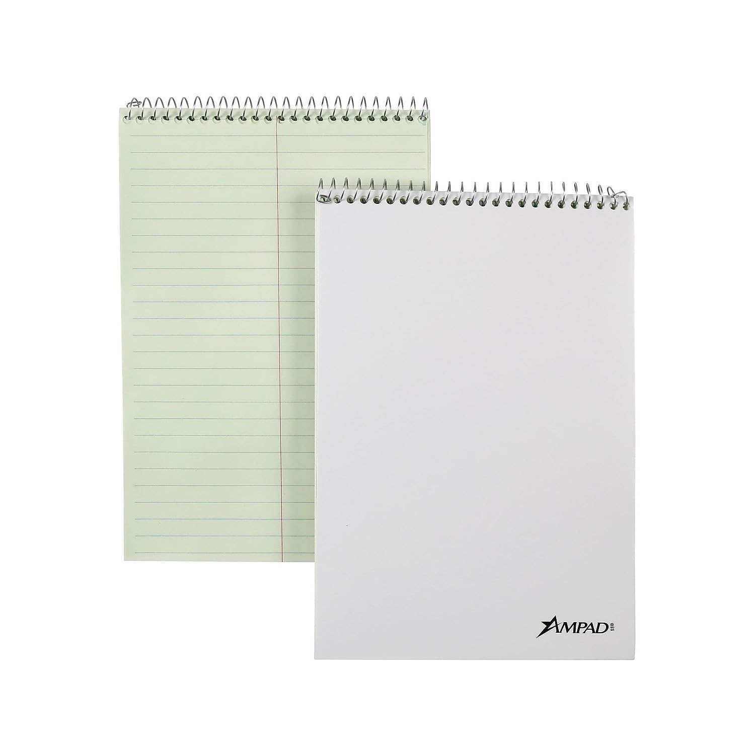 Spirale Steno livre, Gregg, 6 x 9, 9,1 kilogram, teinte verte, 80 feuilles, 6/Lot
